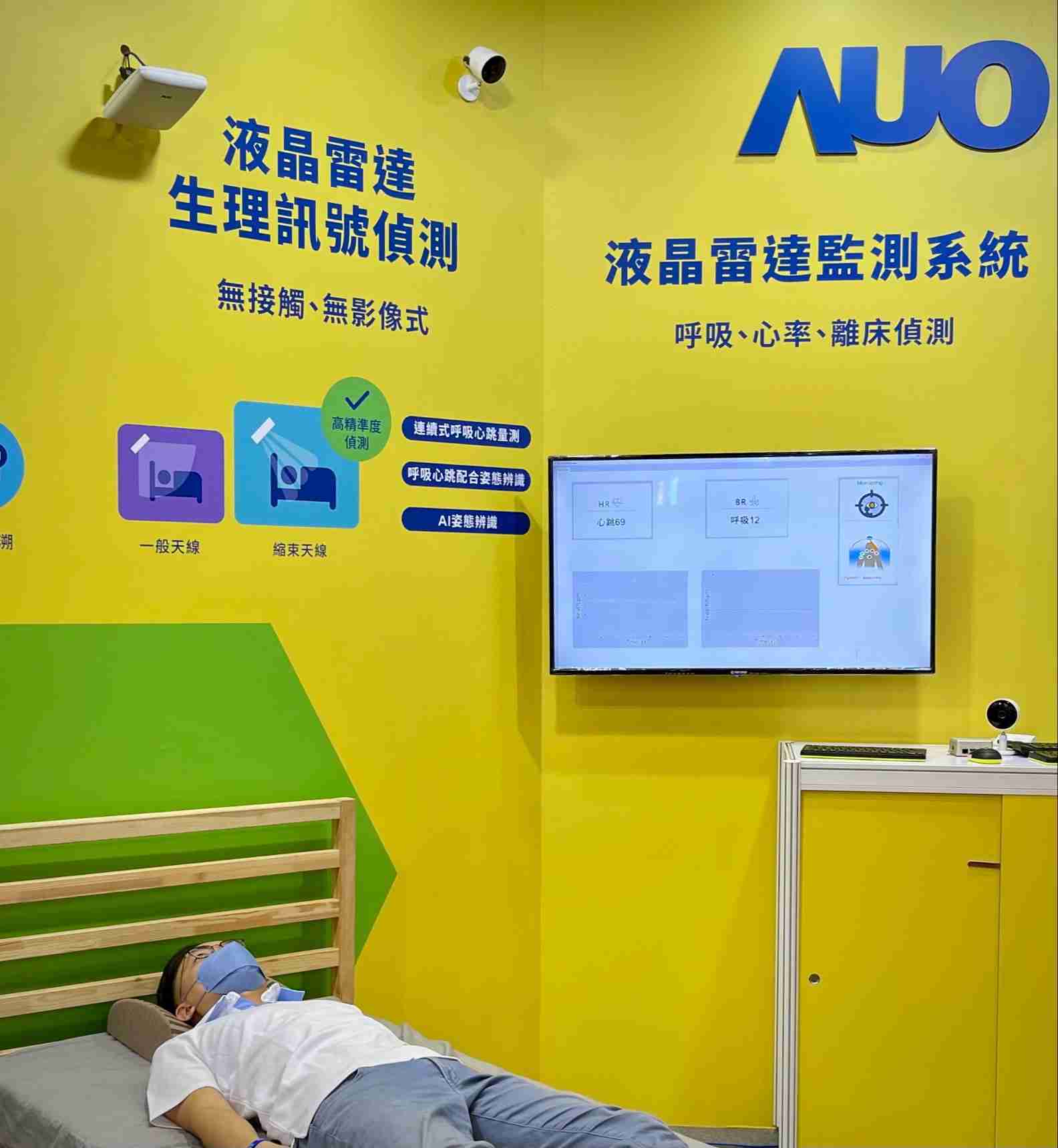 28国际颐康「无接触生理监测雷达」，，，，免除传统线路与贴片束缚，，，，精准侦测呼吸、、、心跳等重要生理讯号
