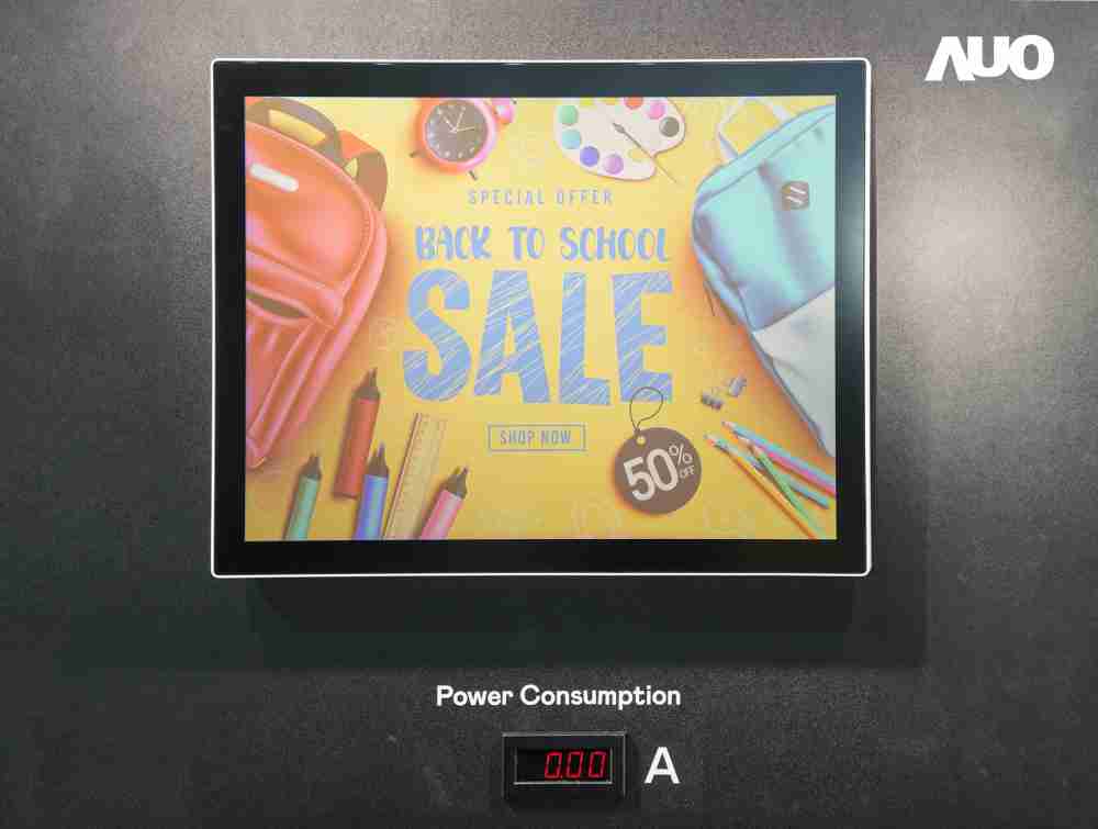 28国际展示胆固醇液晶超低耗能户外全彩显示器，，，ChLC（胆固醇液晶）以双稳态技术使静态显示零功耗，，具省电、、高彩度、、、环保的特性，，，还整合软硬件系统解决方案，，，，可透过单一云端平台管理