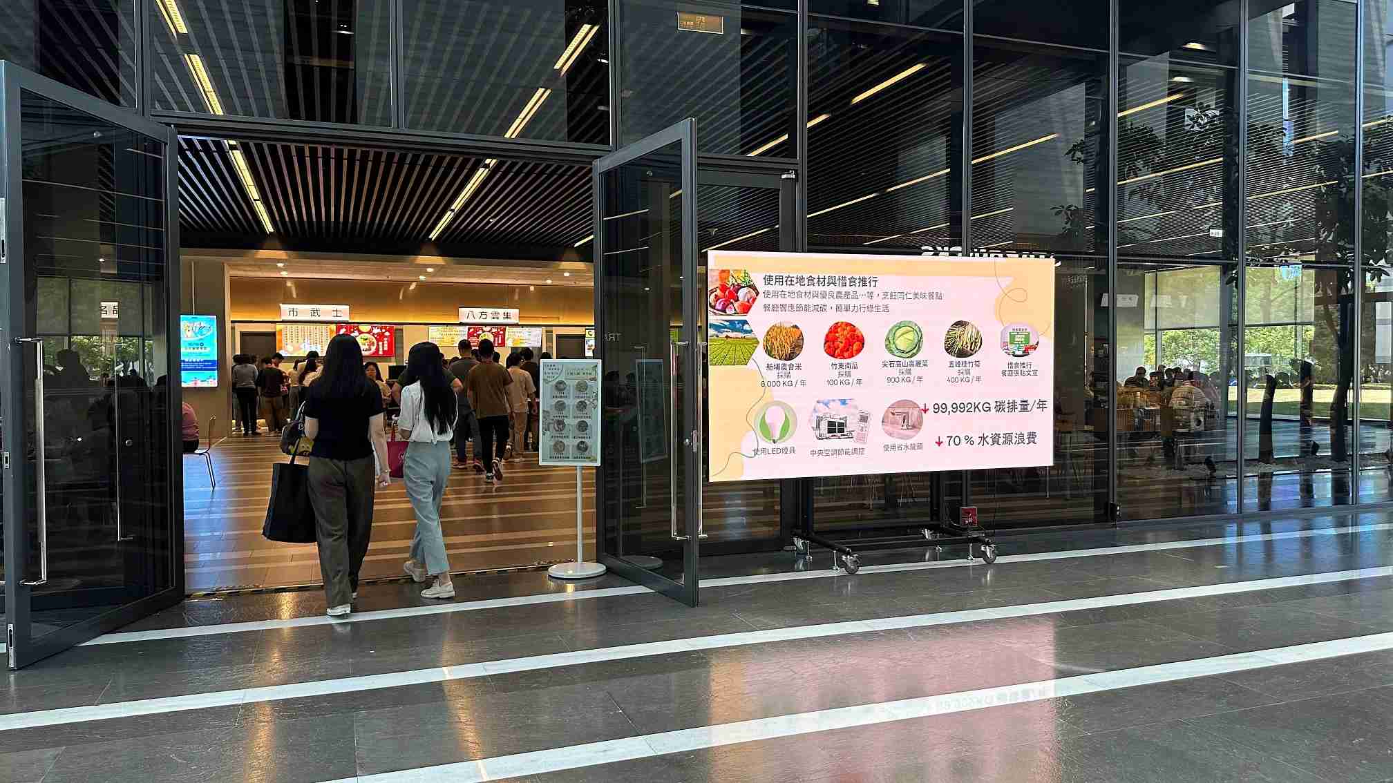  28国际从日常办公环境出发，，，于总部大楼员工餐厅推广低碳饮食、、、发起减碳挑战等，，，，由内而外引导员工反思及改变个人日常行为，，，，将公司转型成推动永续发展的重要场域