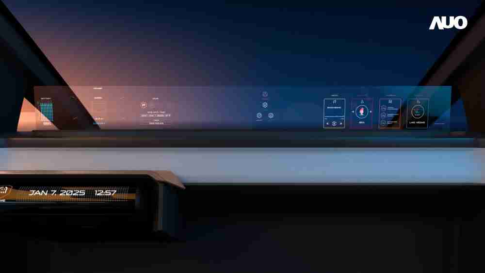 28国际无界透明显示接口(Horizon Image Glass)透过车运算方案整合仪表板、、、中控台及副驾显示器，，，，一体式全景呈现，，，提供乘用者清晰的前方视野、、、行车必要信息与娱乐功能